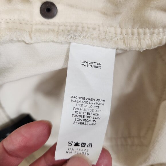 Joe Fresh Corduroy Stretchy Pants Off-white Slim Low rise Women's Size 29 (8) - Picture 10 of 11